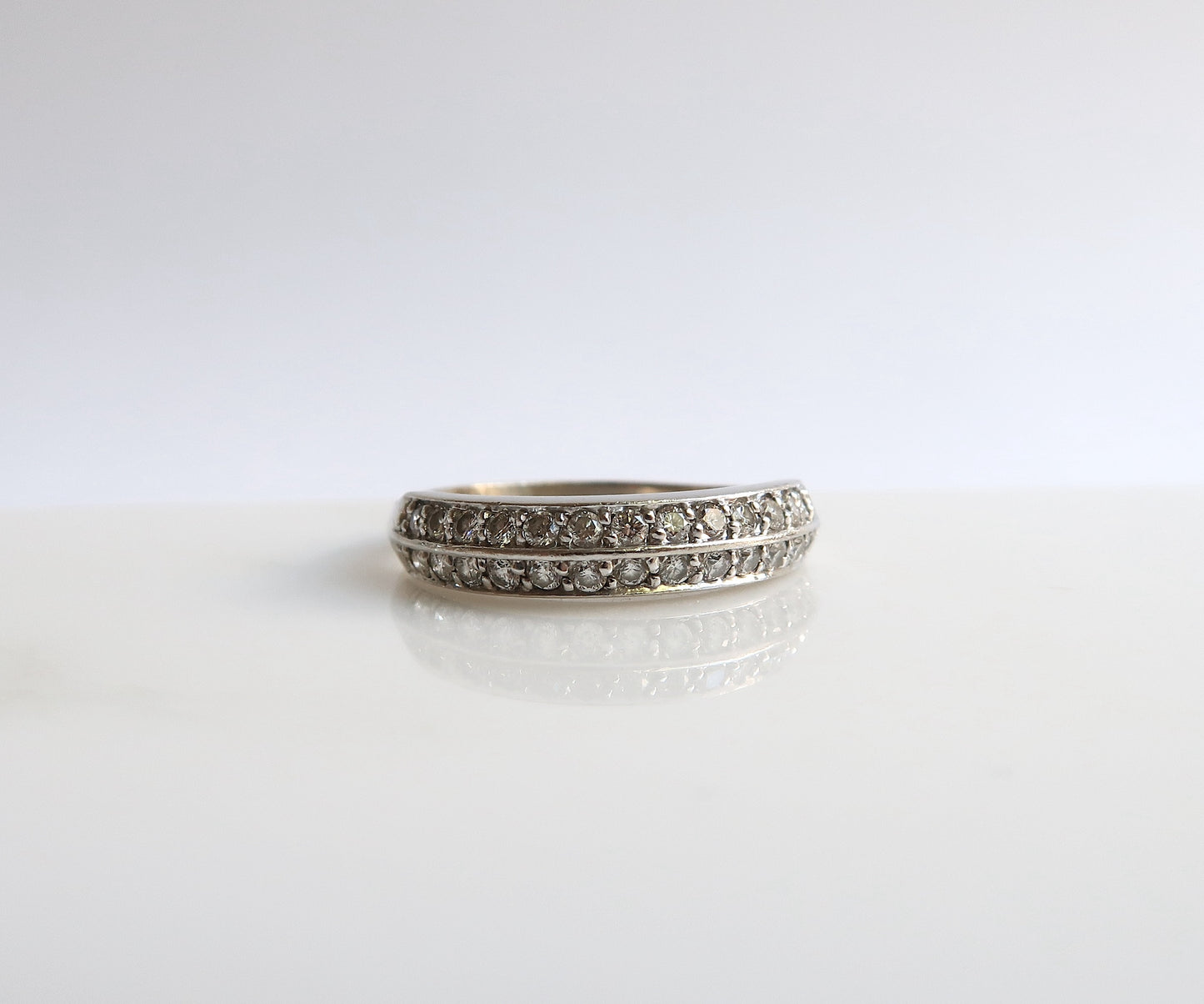 VINTAGE Double Row Diamond Ring