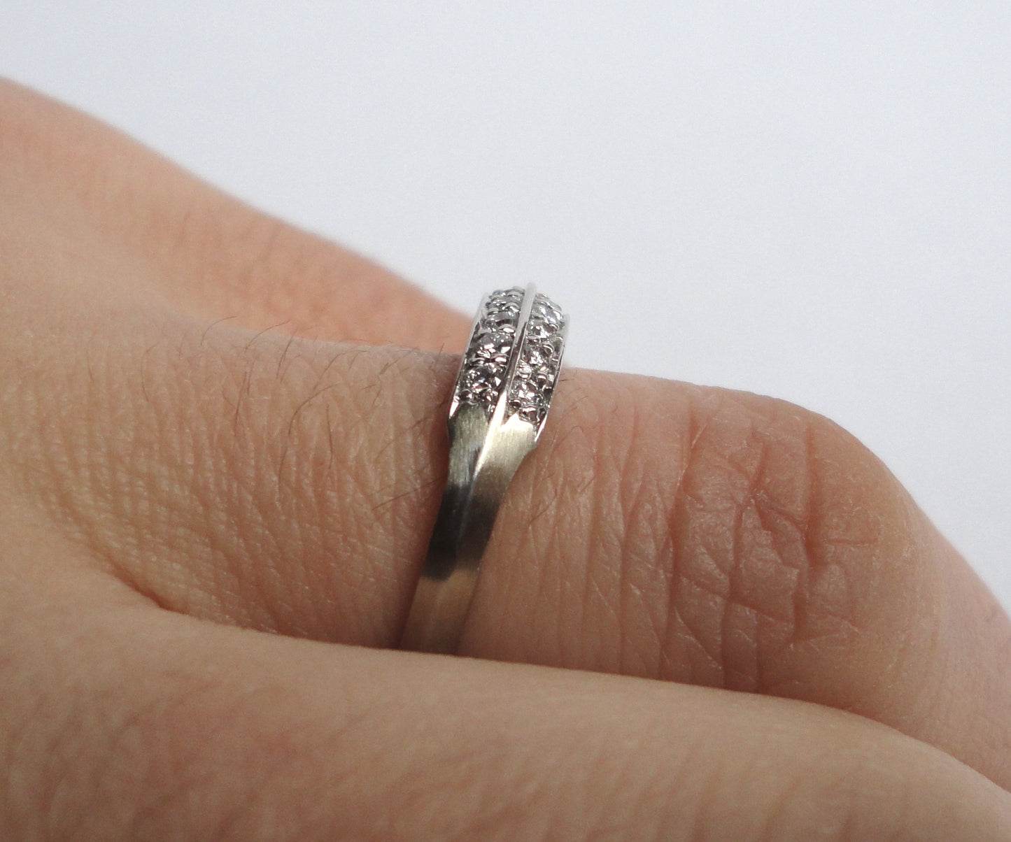 VINTAGE Double Row Diamond Ring