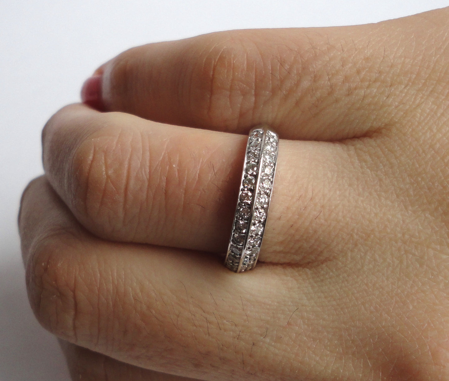 VINTAGE Double Row Diamond Ring