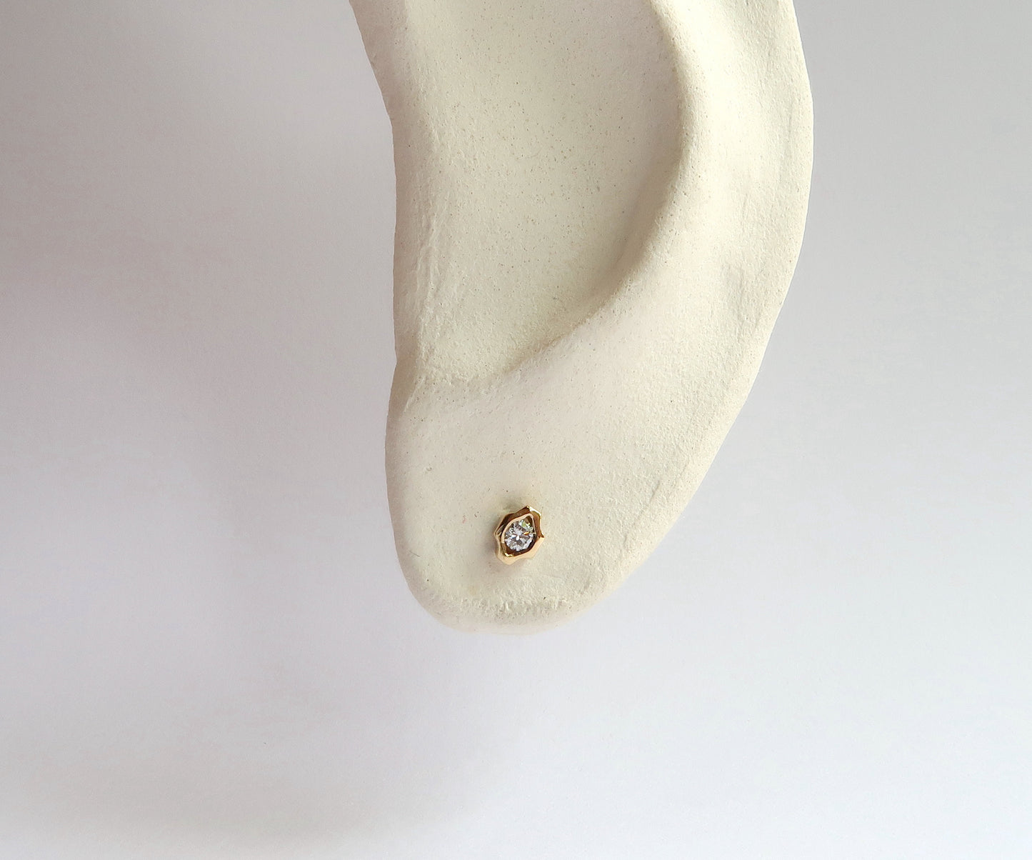 Nishi gold diamond studs