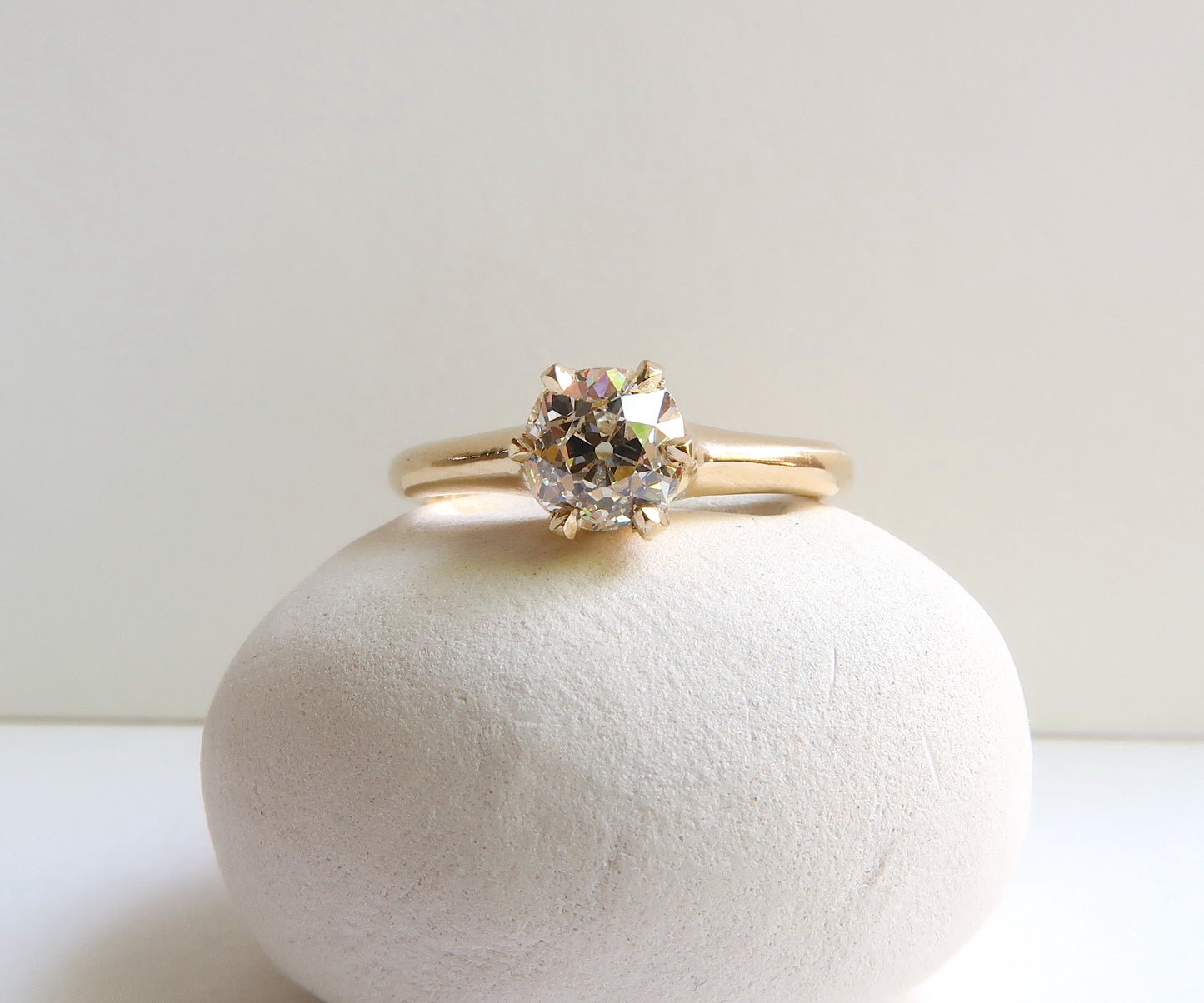 Nishi Old European Cut Diamond Six Prong Ring