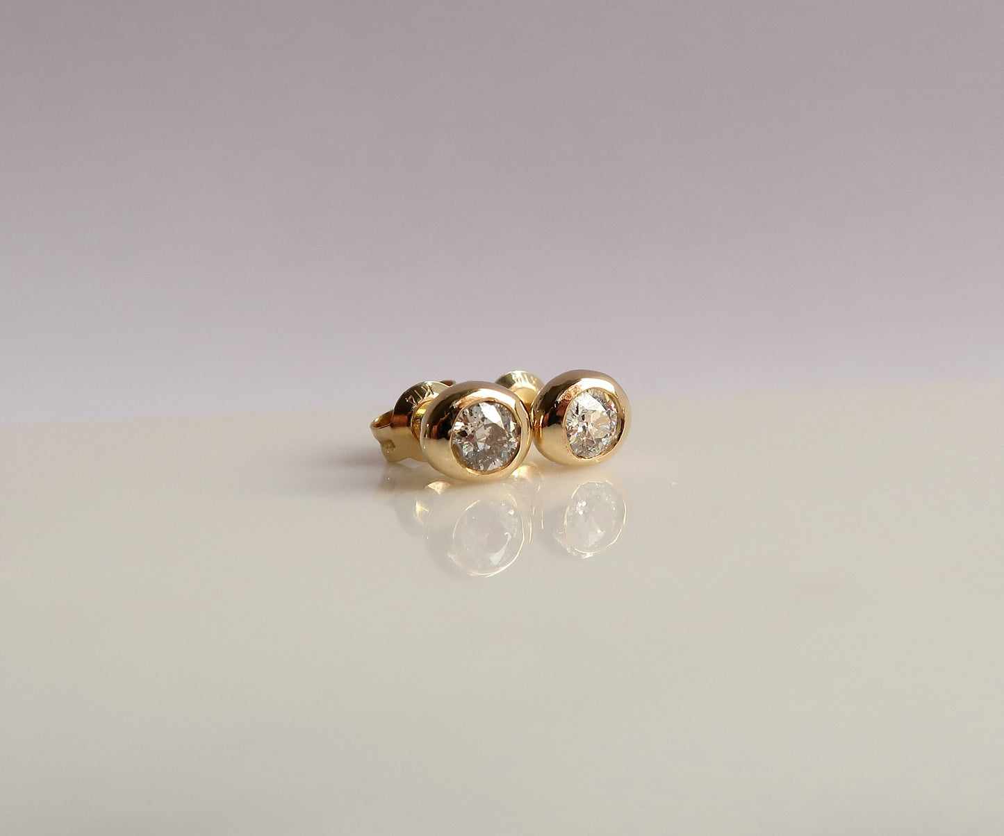 Old European Cut Diamond Bulb Studs