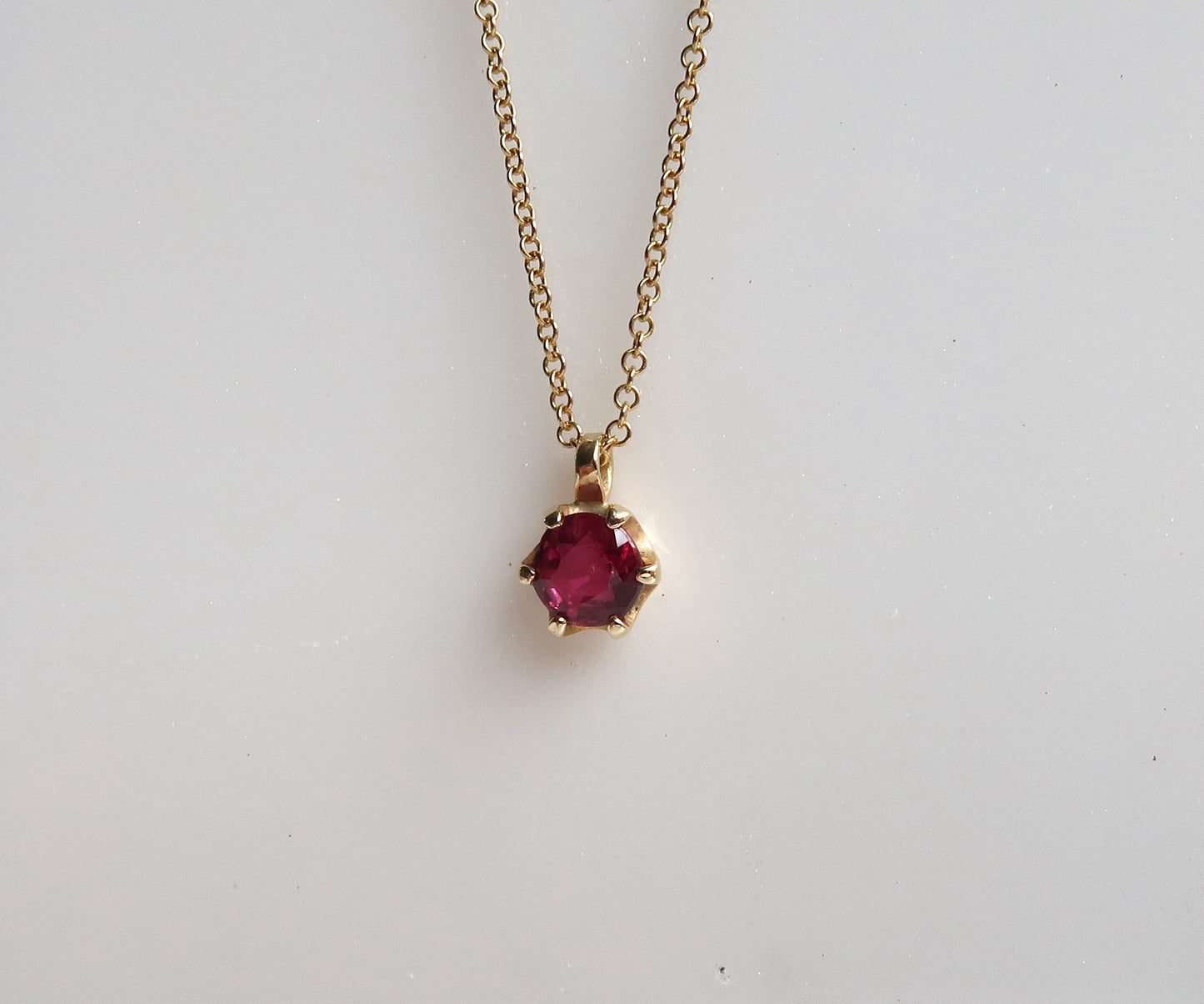 Ruby and gold necklace