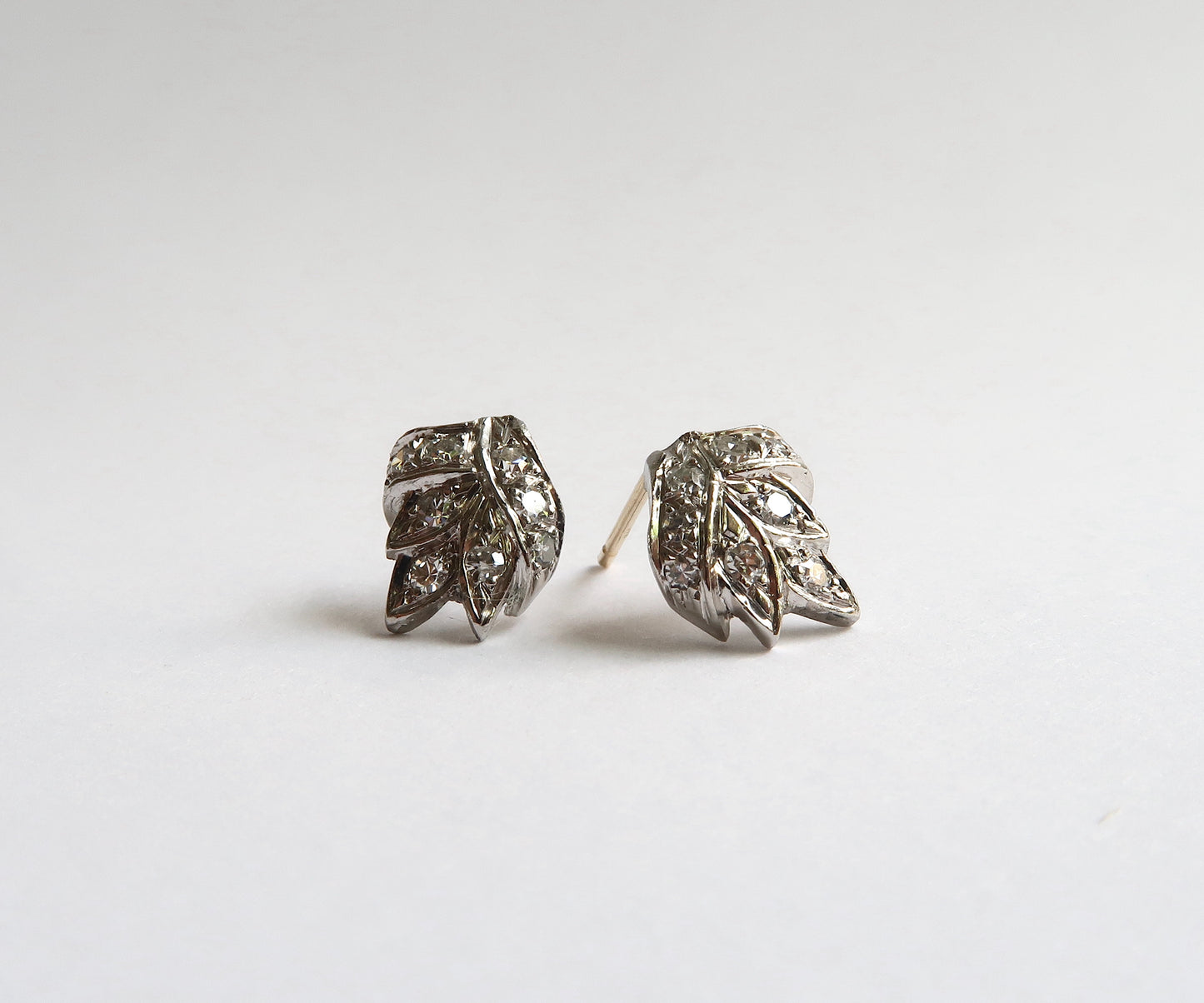 Vintage platinum and diamond studs