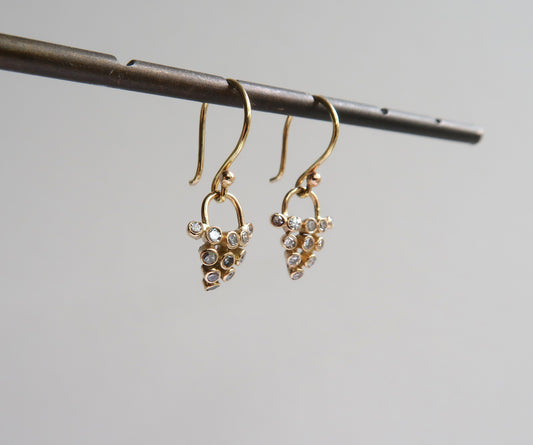 VINTAGE Diamond Grape Earrings