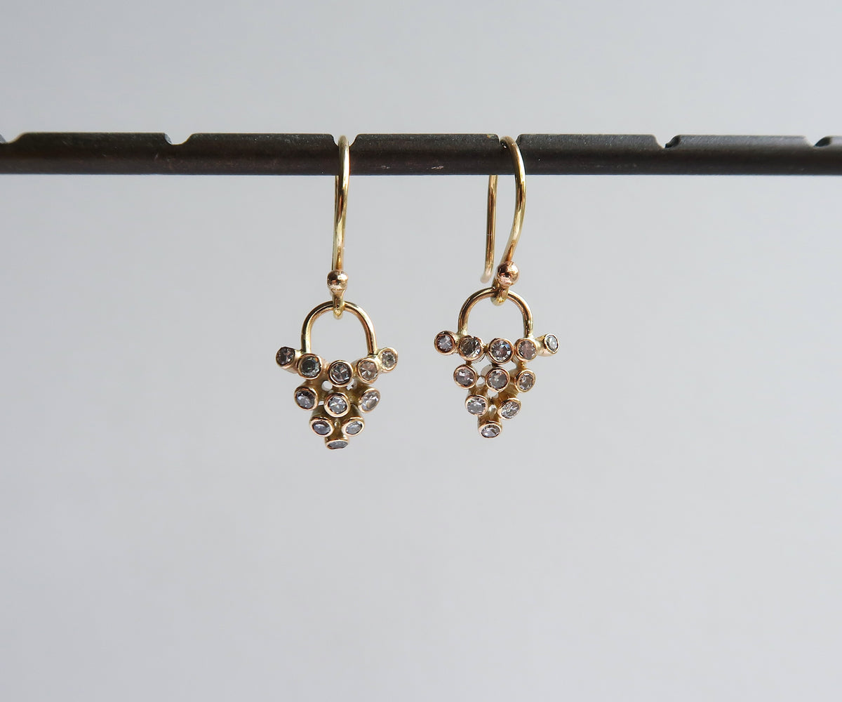 VINTAGE Diamond Grape Earrings