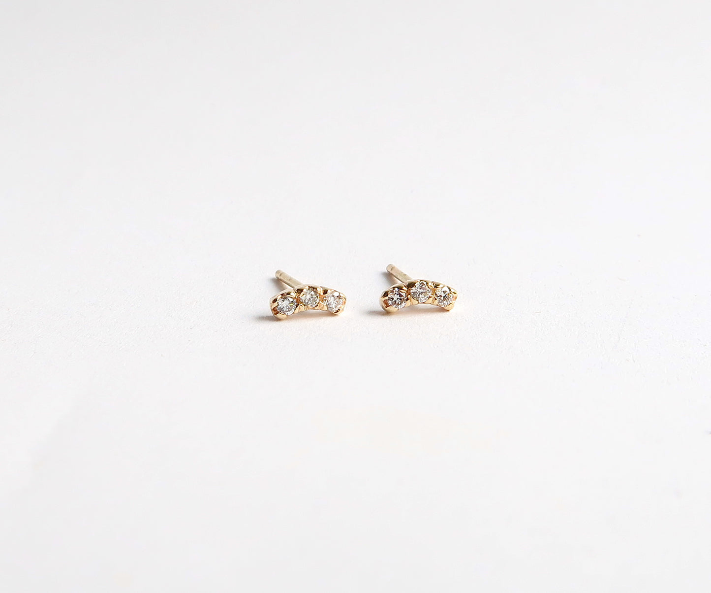 Nishi Diamond Arc Studs