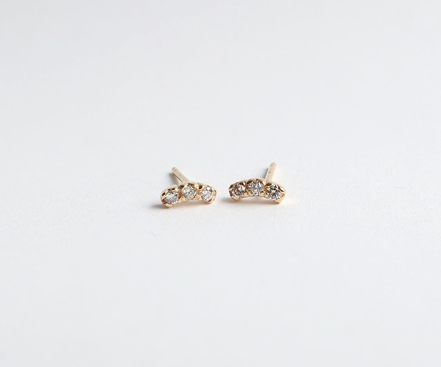 Nishi Diamond Arc Studs