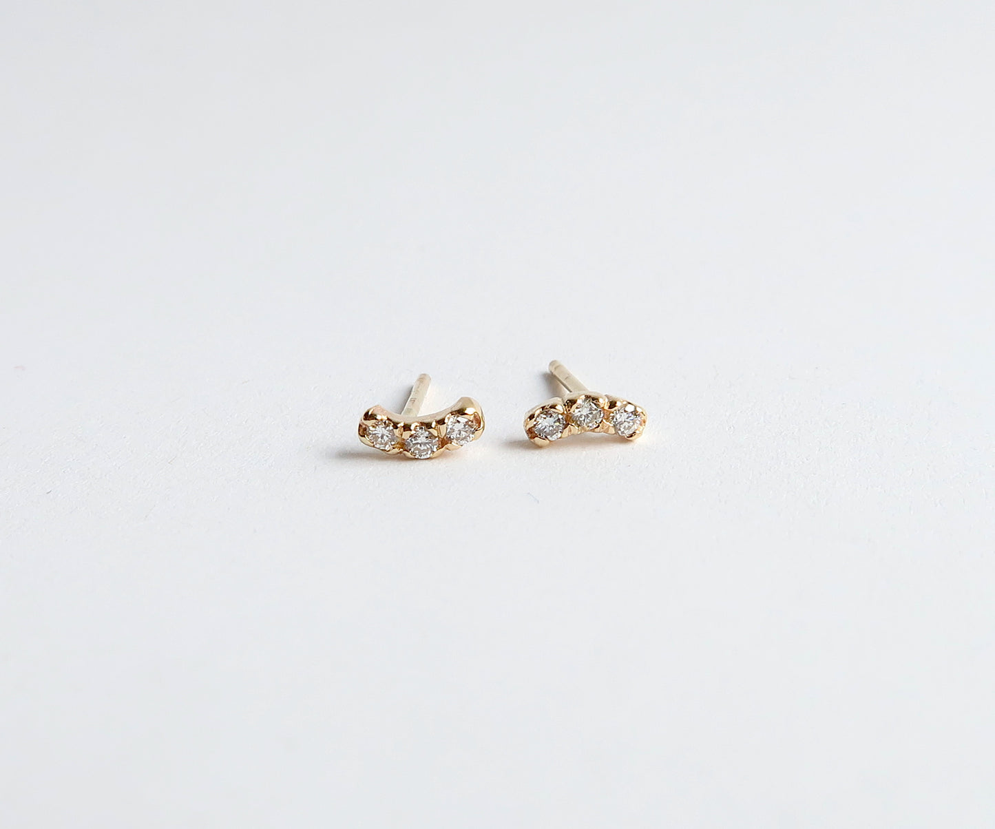 Nishi Diamond Arc Studs