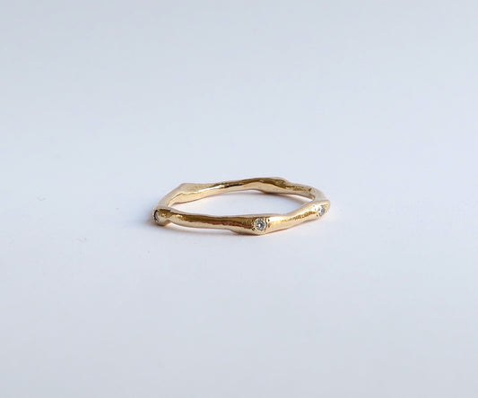 Nishi Diamond Branch Gold Ring