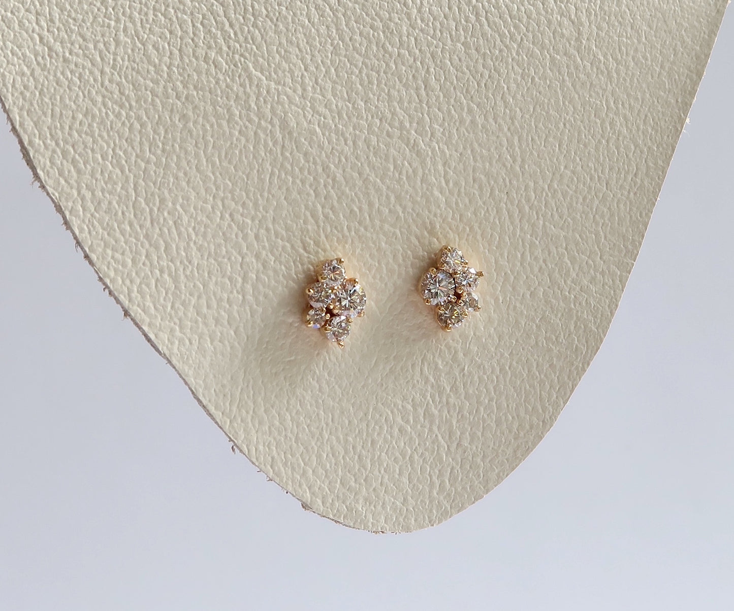 Nishi 5 Stone Diamond and Gold Cluster Studs