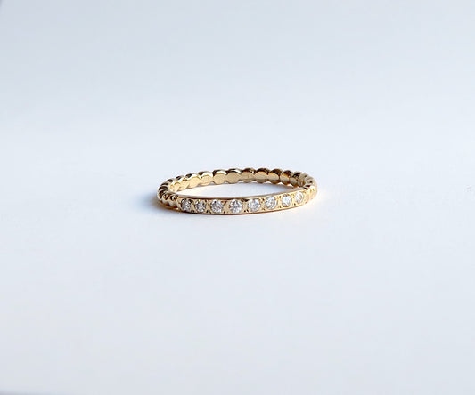 Nishi Diamond Half Eternity Gold Band