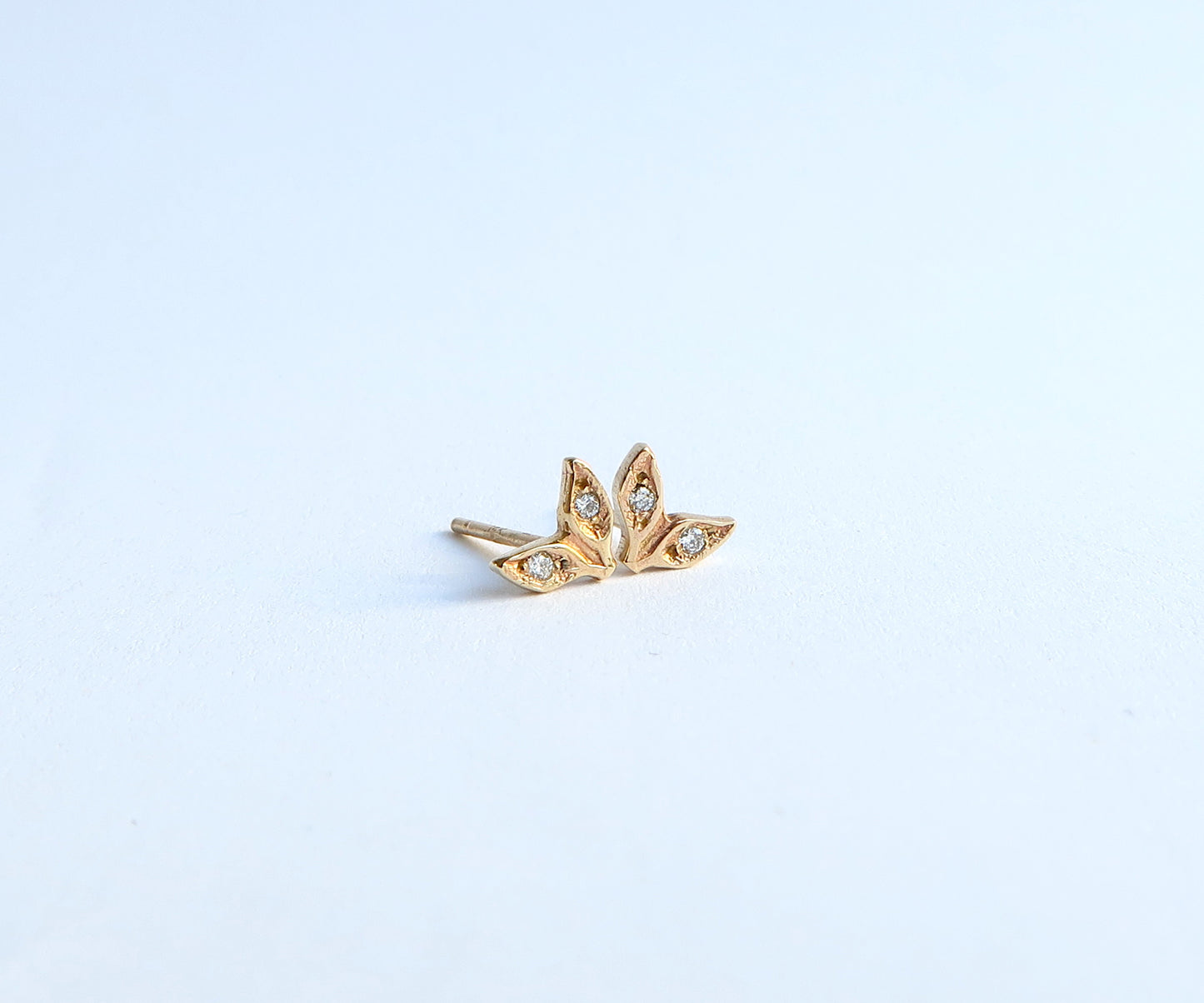 Nishi Double Leaf Diamond Studs