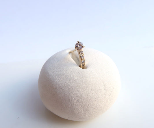 Nishi Gold and Diamond Hoops