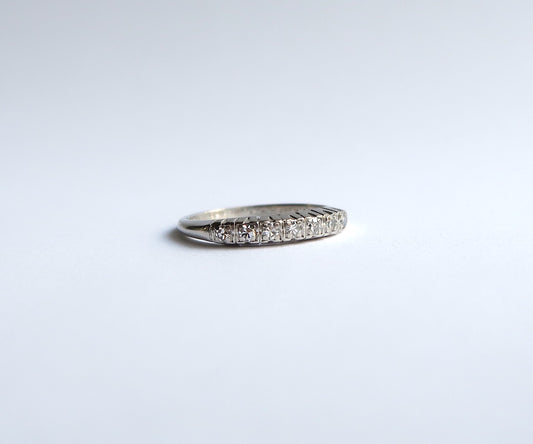 Nishi Vintage Diamond Platinum Band