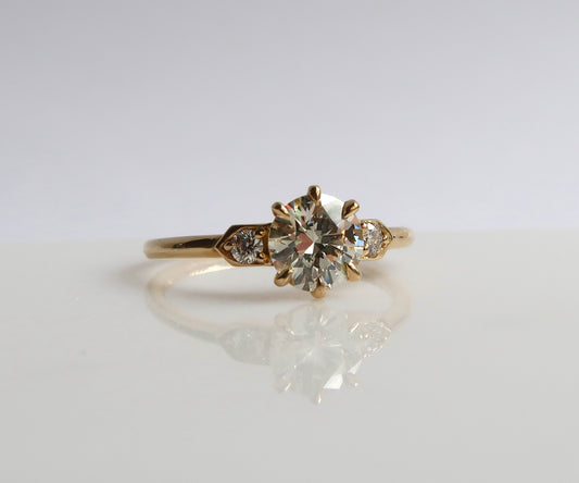 Six Prong Old European Cut Diamond Ring