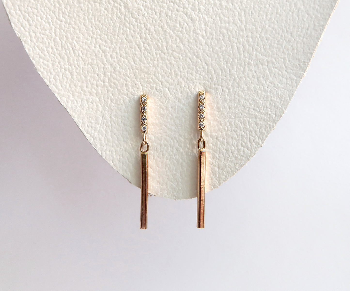 Diamond Bar Earrings