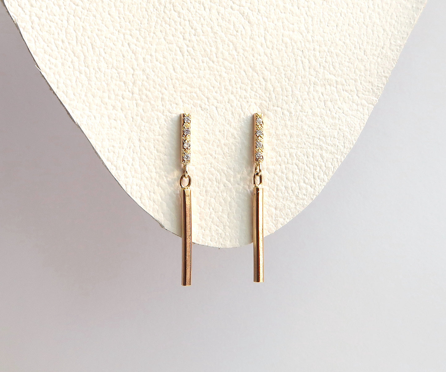 Diamond Bar Earrings