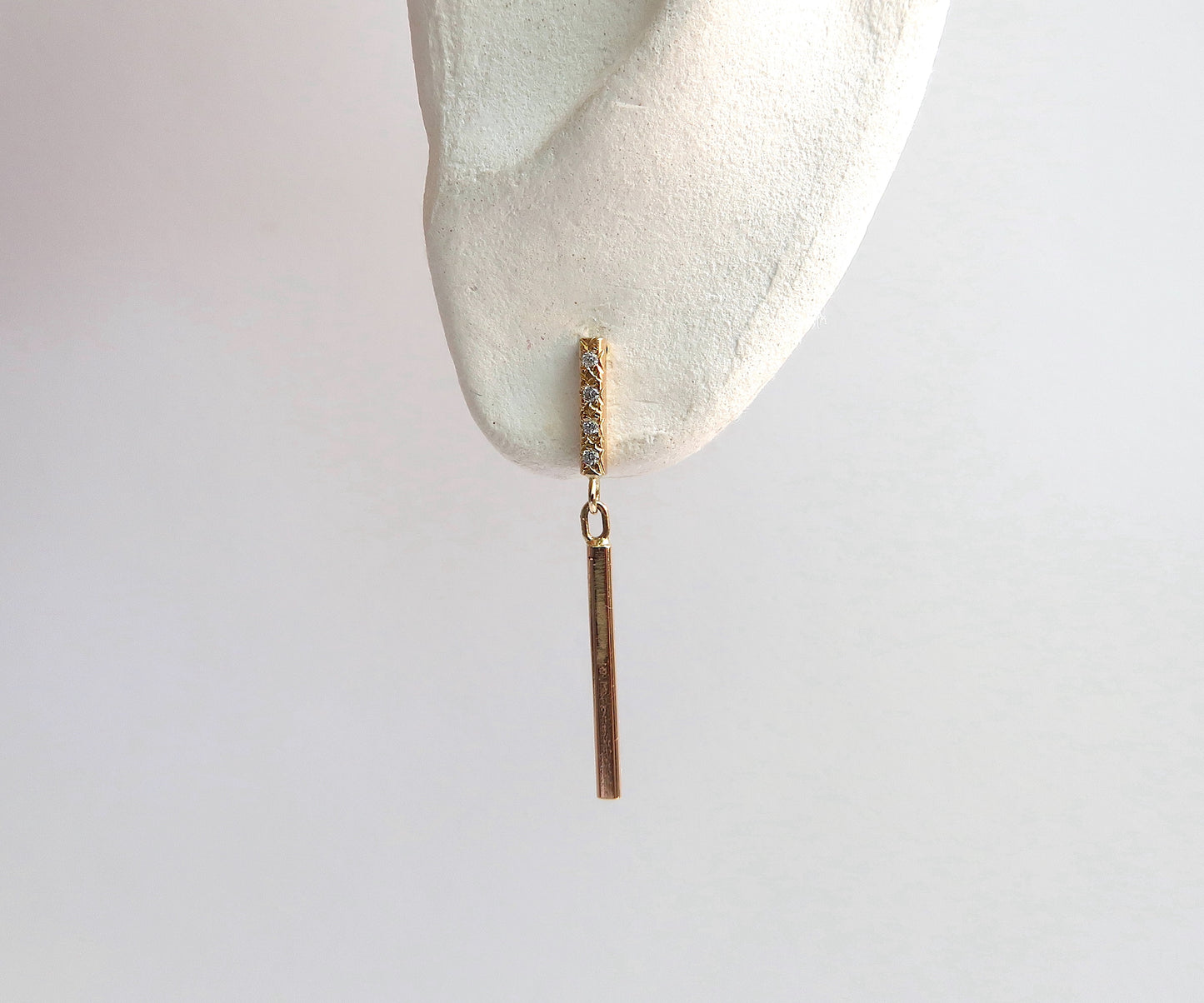 Diamond Bar Earrings