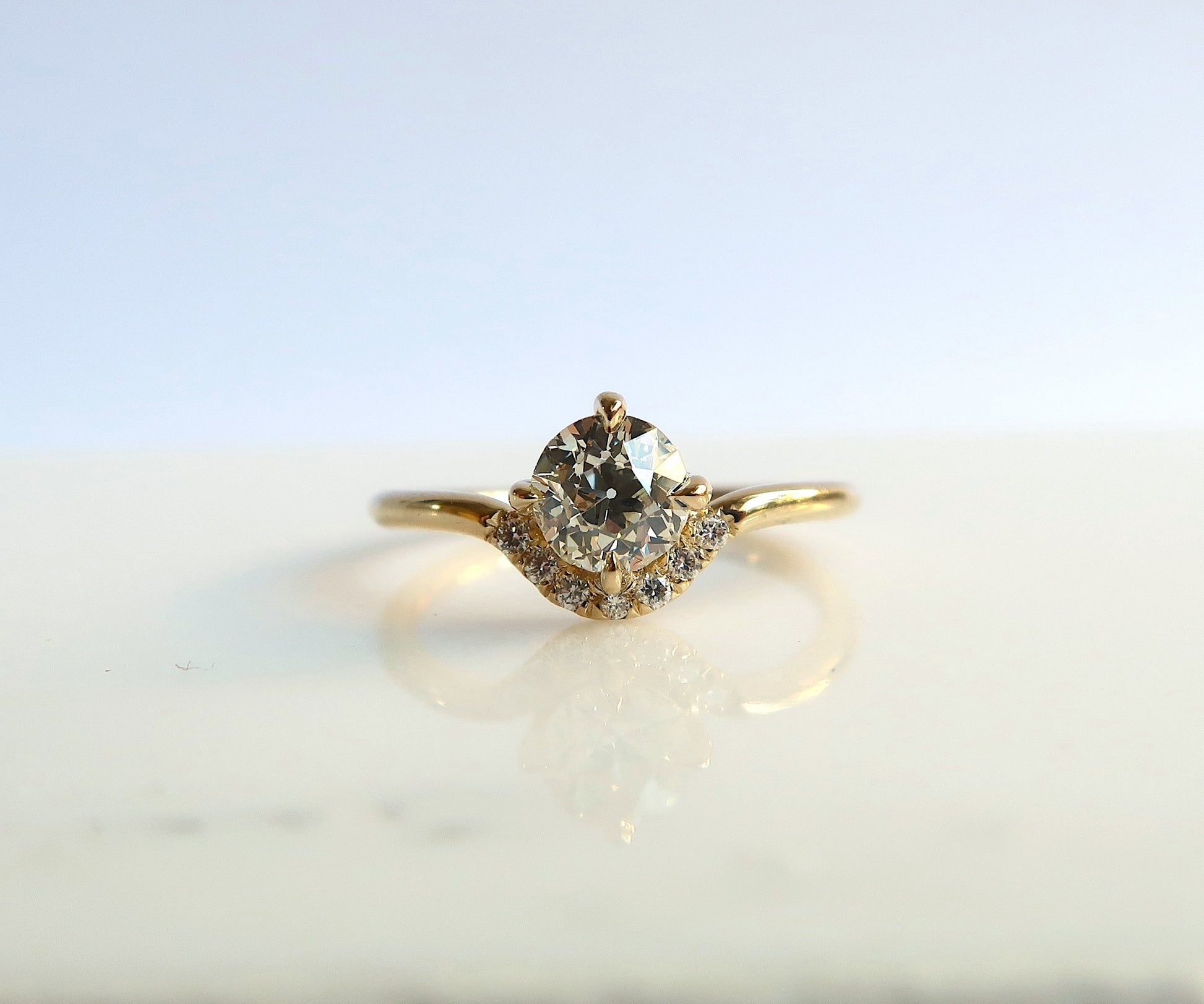 Nishi Luna Diamond Ring Yellow Gold