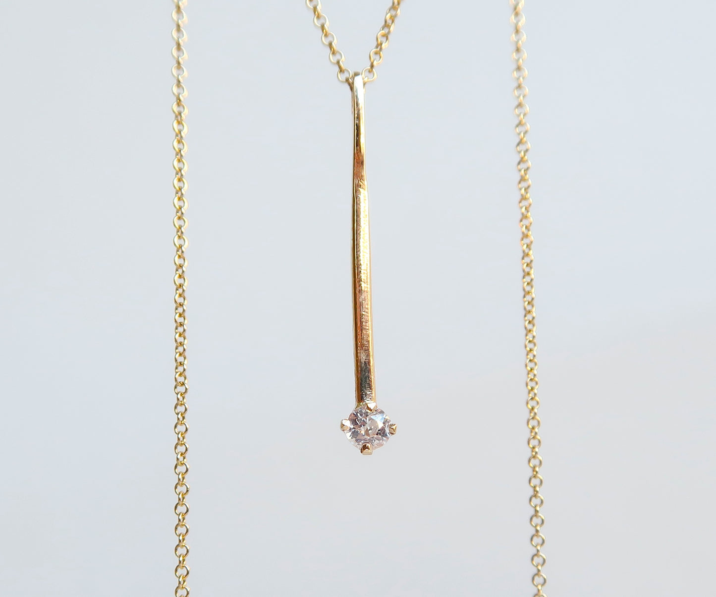 Nishi diamond bar pendant necklace