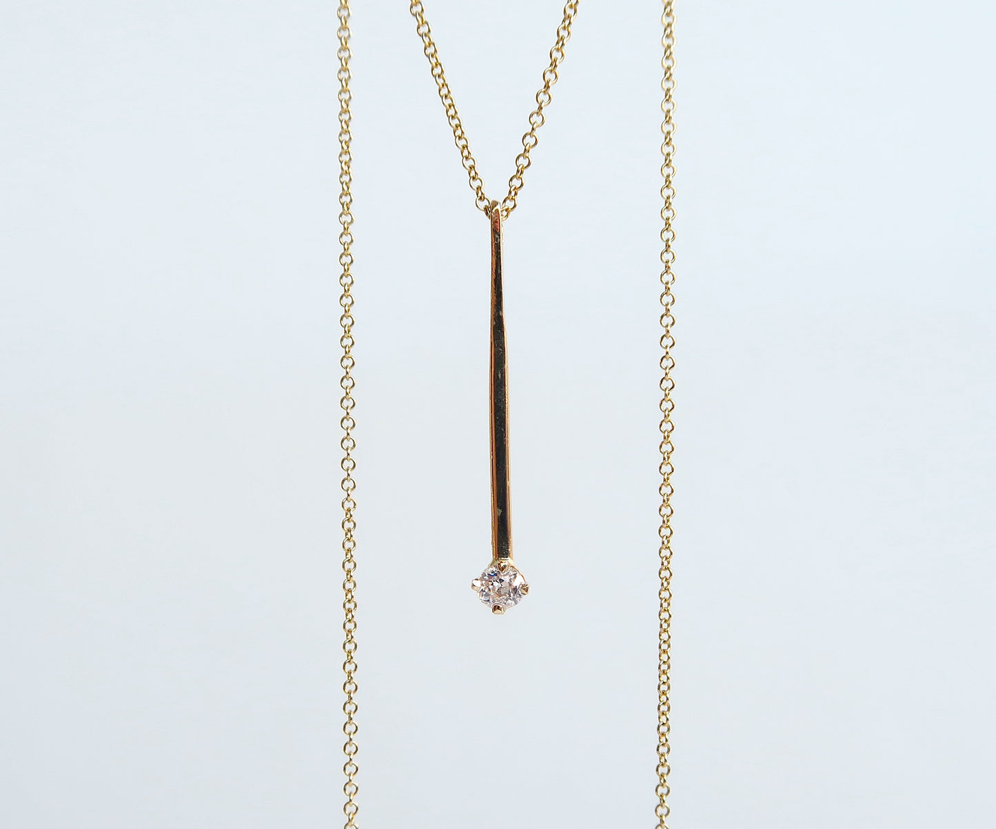 Nishi diamond bar pendant necklace