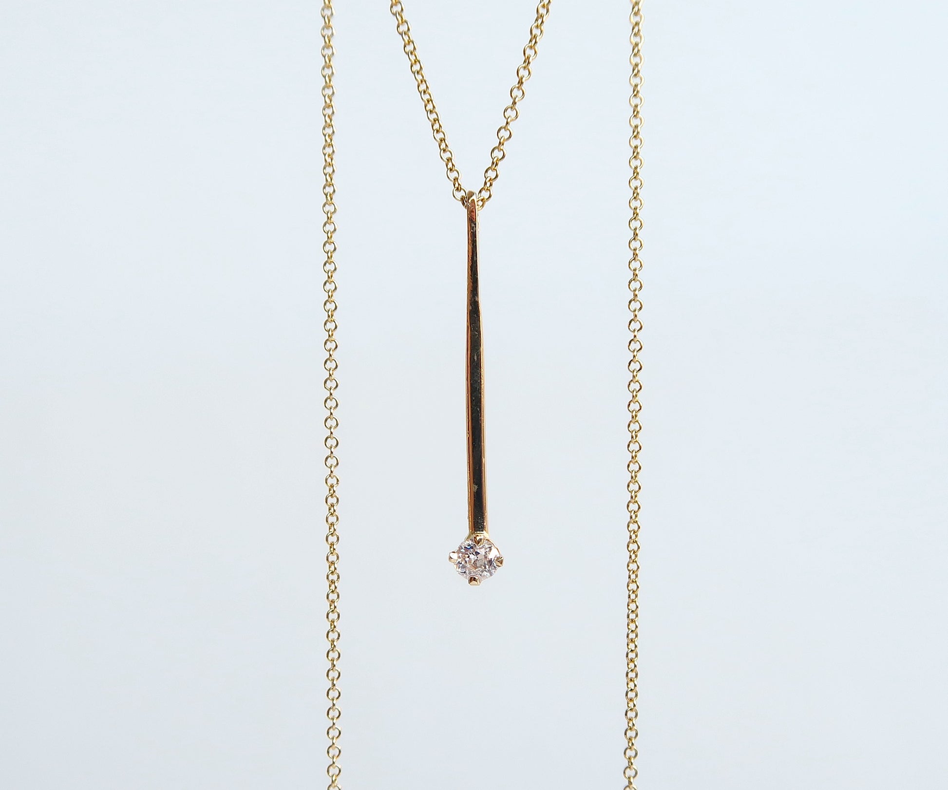 Nishi diamond bar pendant necklace