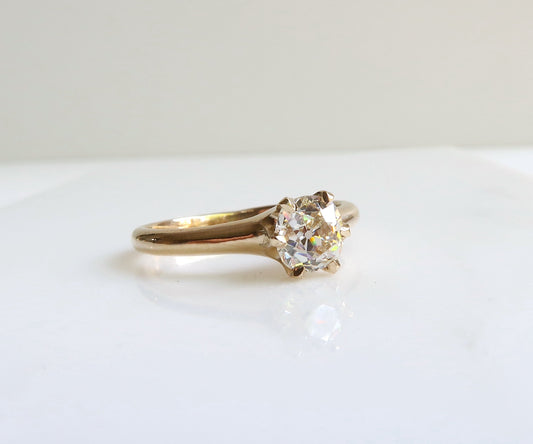 Nishi Old European Cut Diamond Six Prong Ring