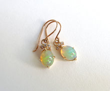 Load image into Gallery viewer, Nishi opal and diamond earrings