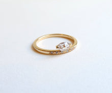 Load image into Gallery viewer, Rose Cut Pear Diamond Ring
