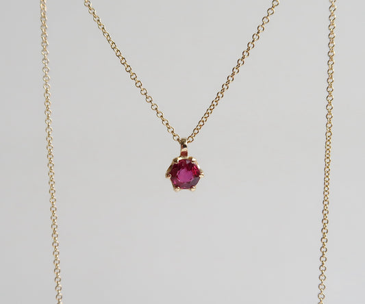 Ruby and gold necklace
