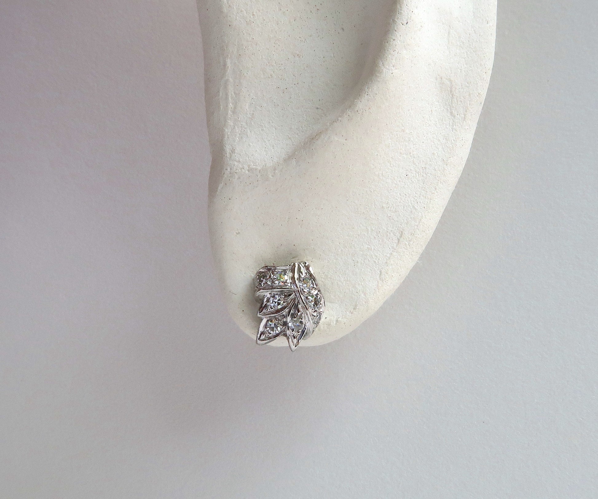 Vintage platinum and diamond earrings
