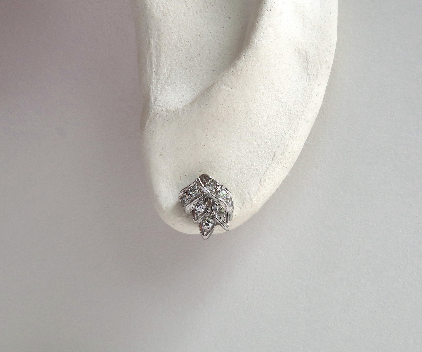 Vintage platinum and diamond studs
