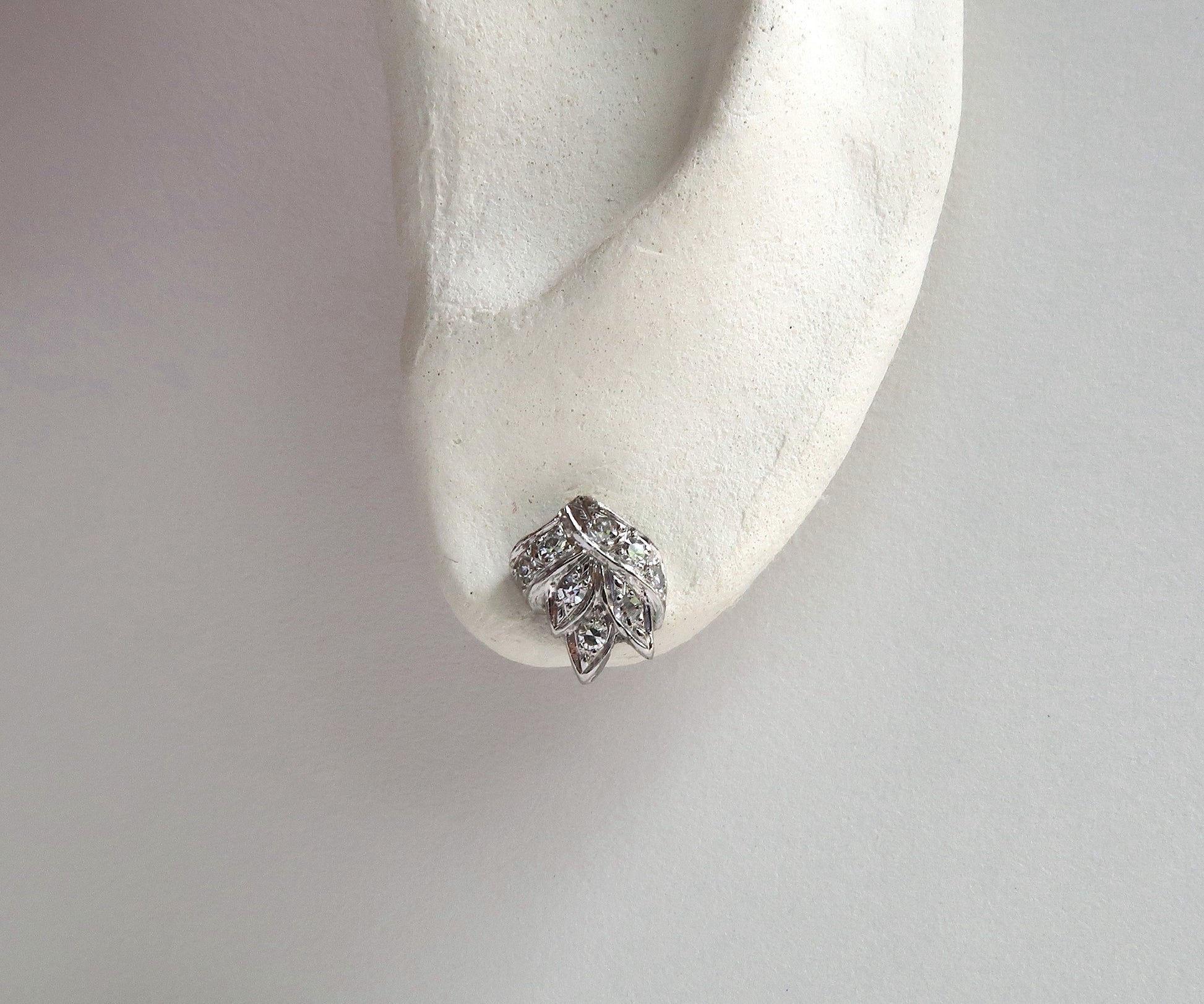 Vintage platinum and diamond studs