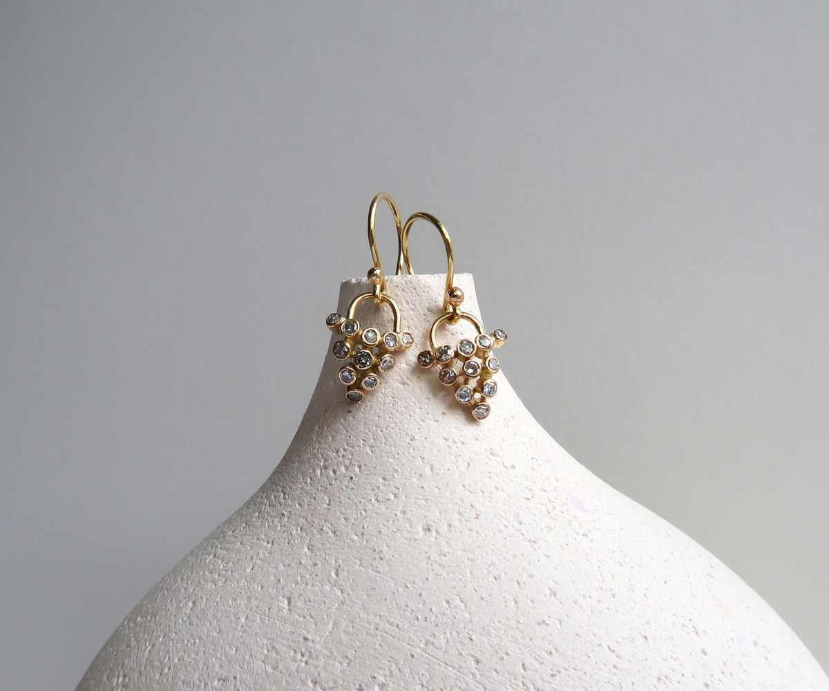 VINTAGE Diamond Grape Earrings