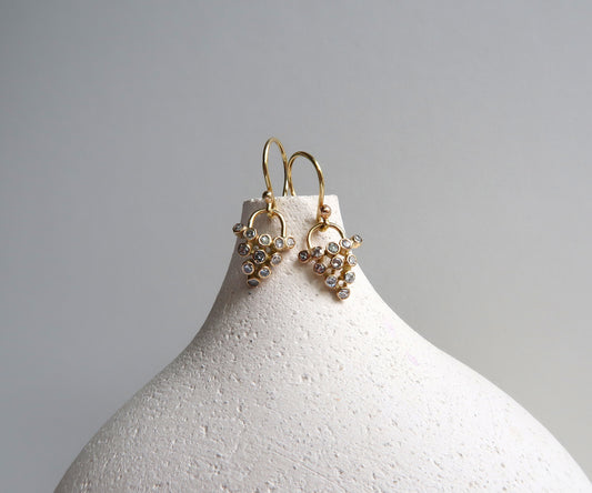 VINTAGE Diamond Grape Earrings