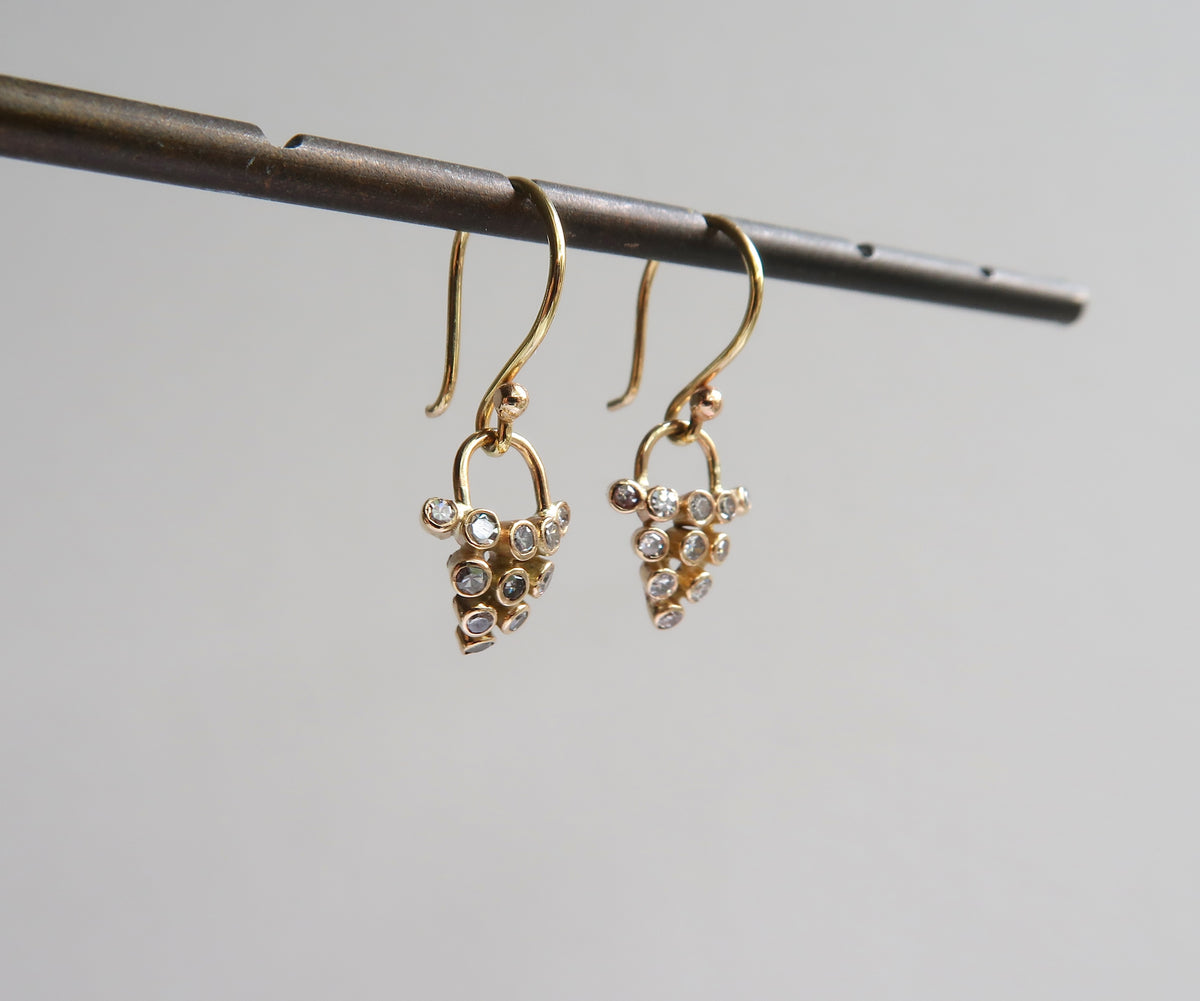 VINTAGE Diamond Grape Earrings