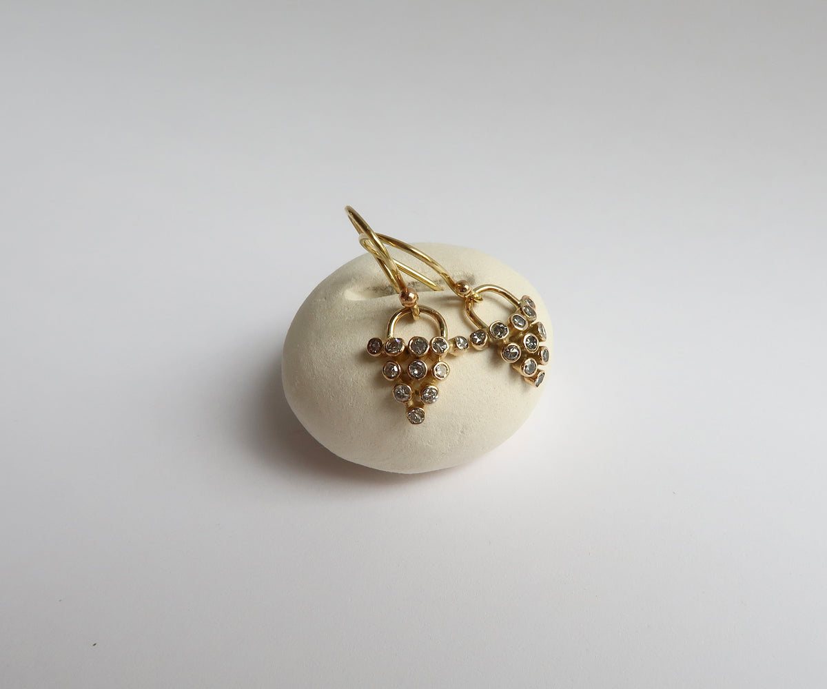 VINTAGE Diamond Grape Earrings