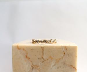 9 Stone Sapphire and Diamond Ring