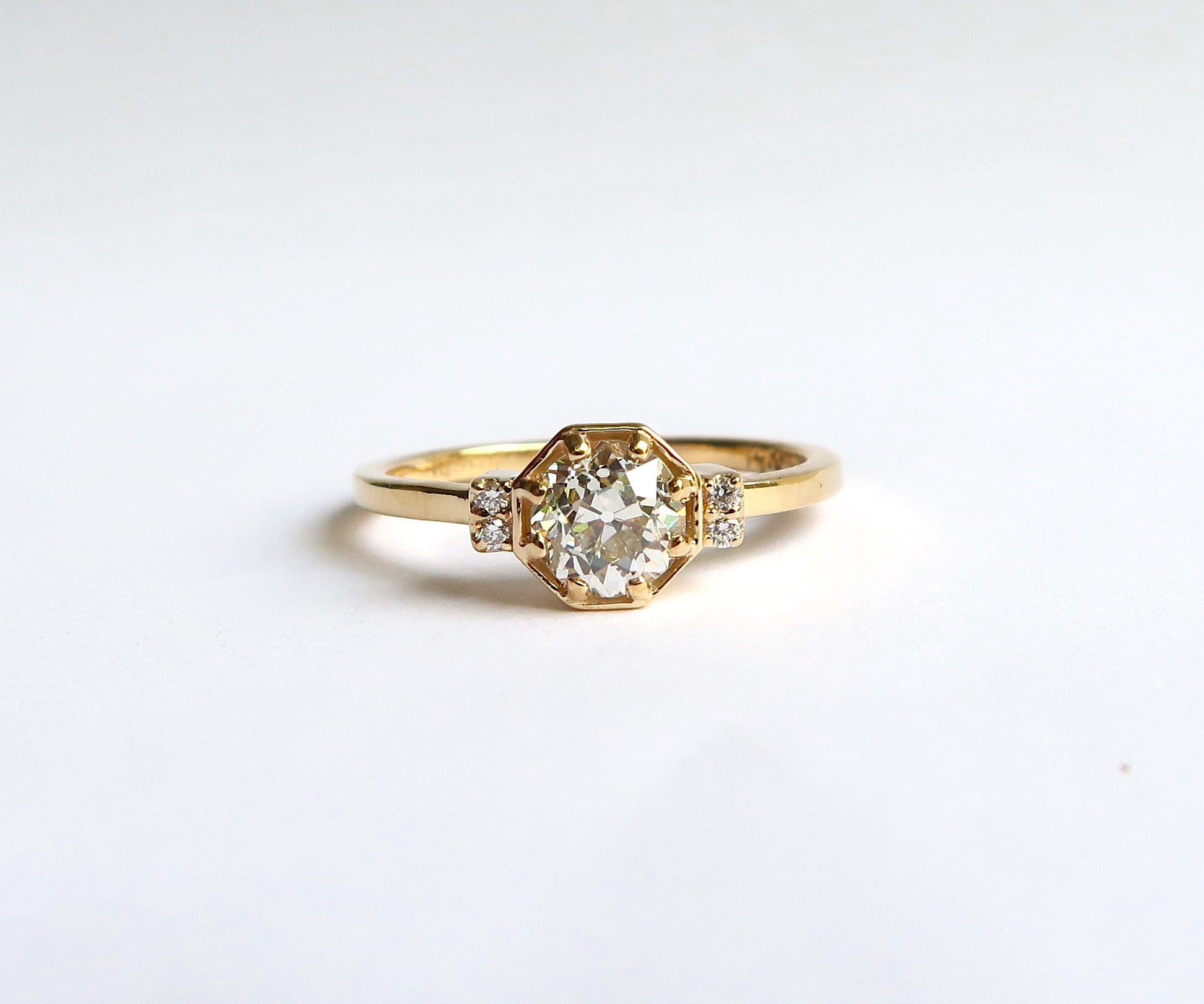 Nishi Octagon Old European Cut Diamond Ring