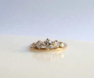 5 Stone Diamond Crown Ring