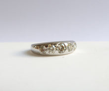 Load image into Gallery viewer, VINTAGE Diamond 5 Stone Platinum Ring