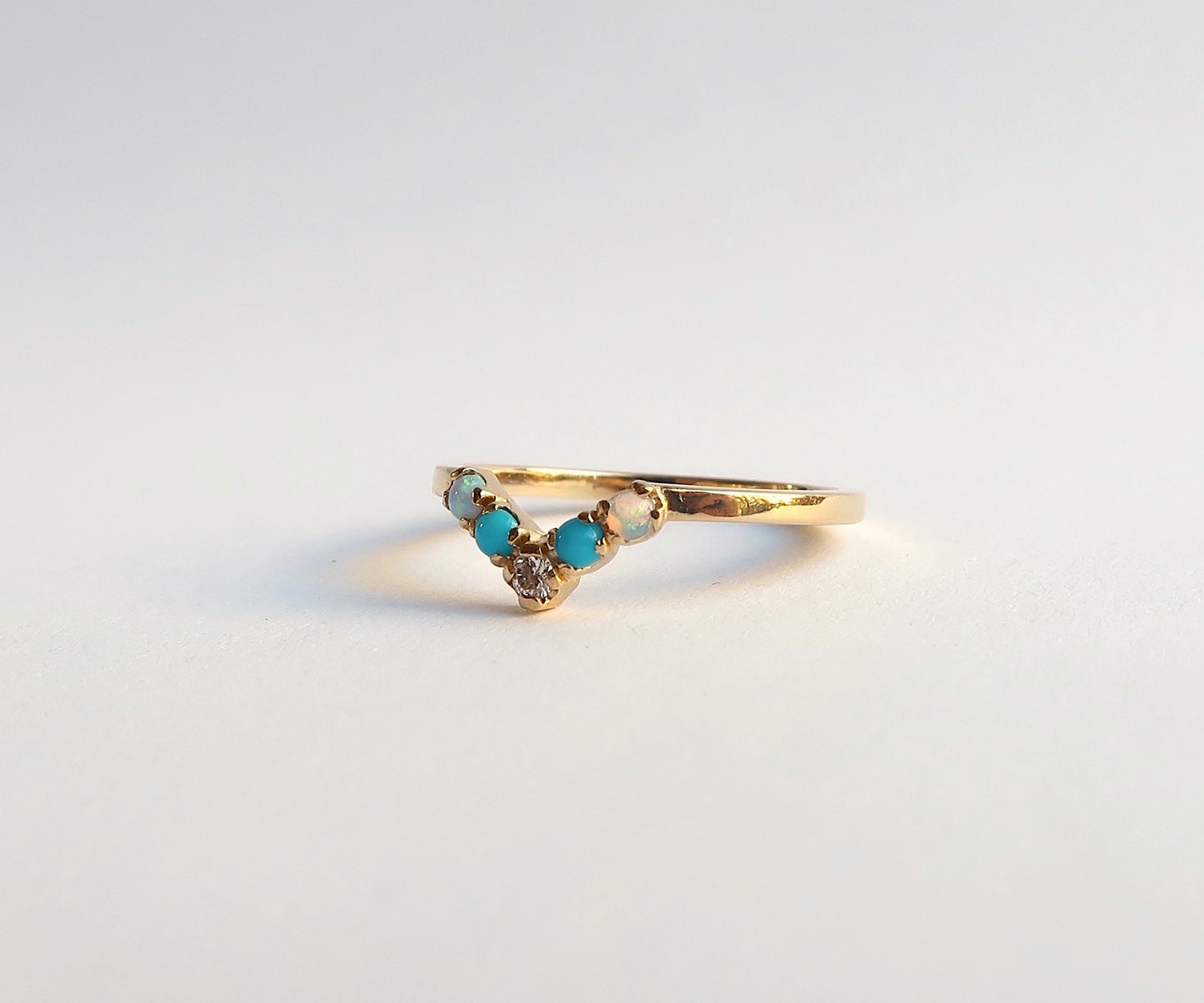 Nishi Opal Diamond Turquoise Ring