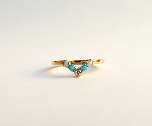 Nishi Opal Diamond Turquoise Ring