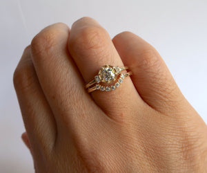 Nishi Diamond Curved Arch Gold Ring