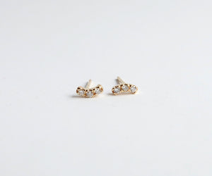 Nishi Diamond Arc Studs