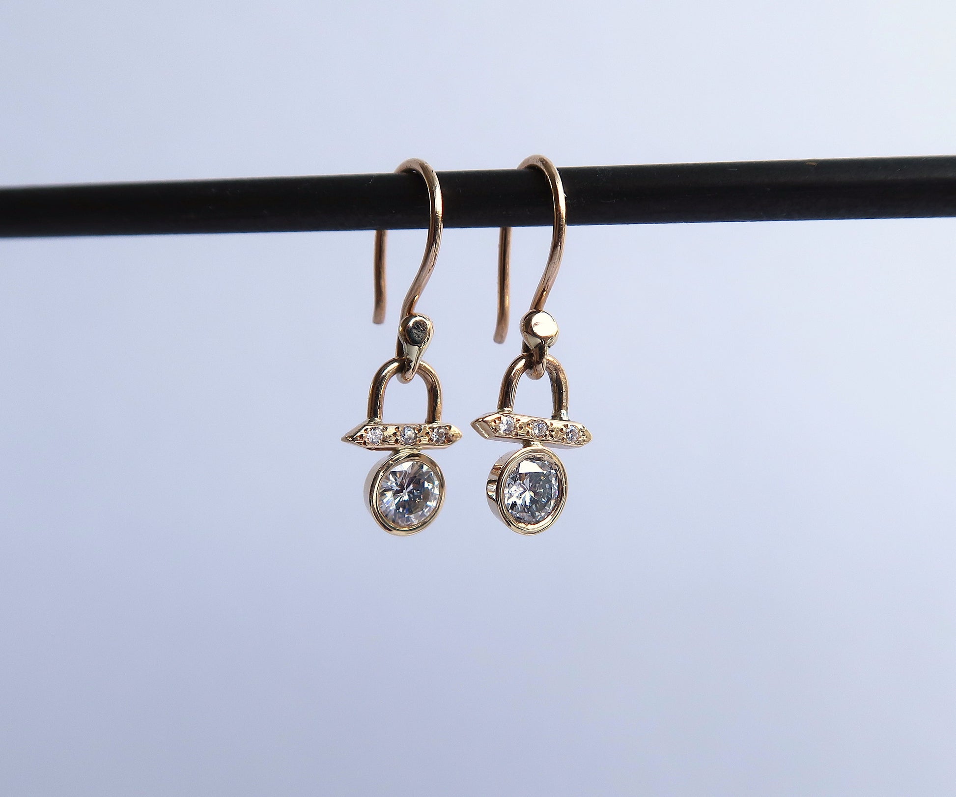 Nishi Bezel Set Diamond Earrings