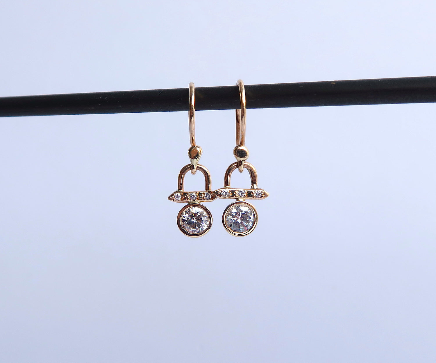 Nishi Bezel Set Diamond Earrings