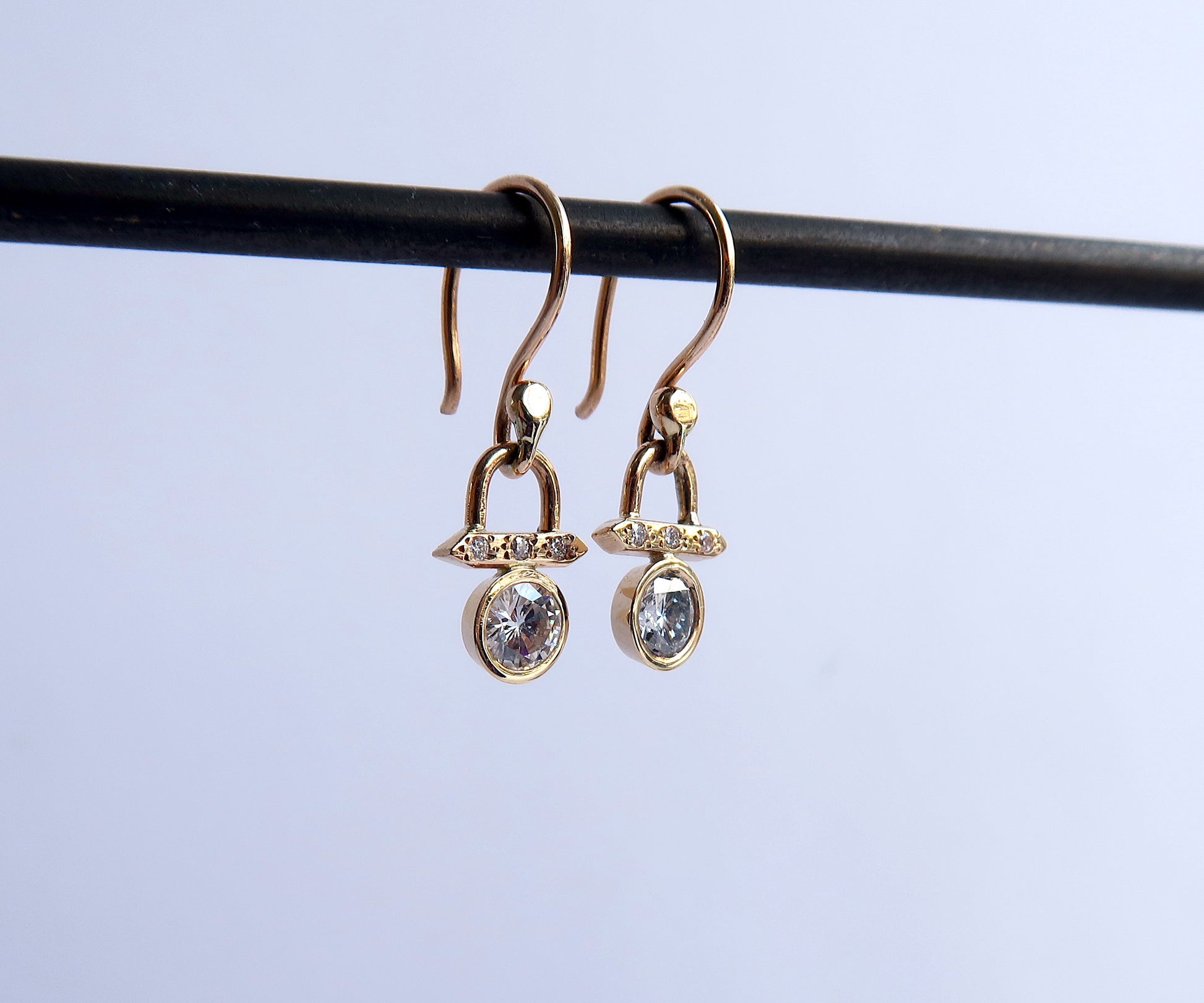 Nishi Bezel Set Diamond Earrings