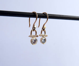 Nishi Bezel Set Diamond Earrings
